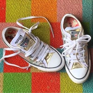Gold and Silver Converse